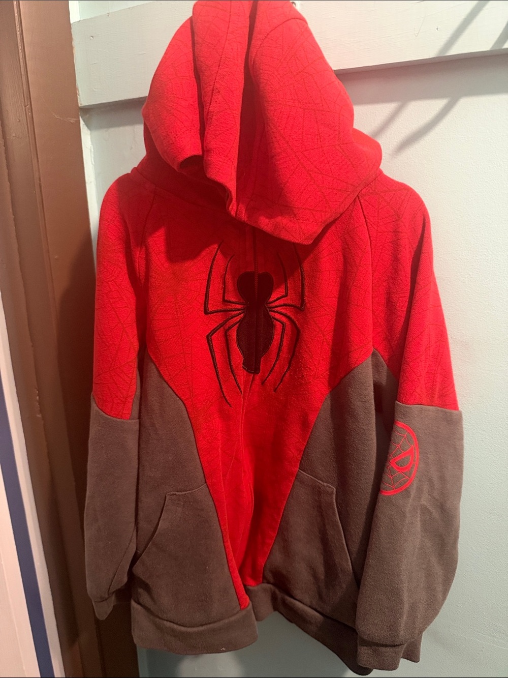 Marvel spiderman boys long sleeve zip up hoodie